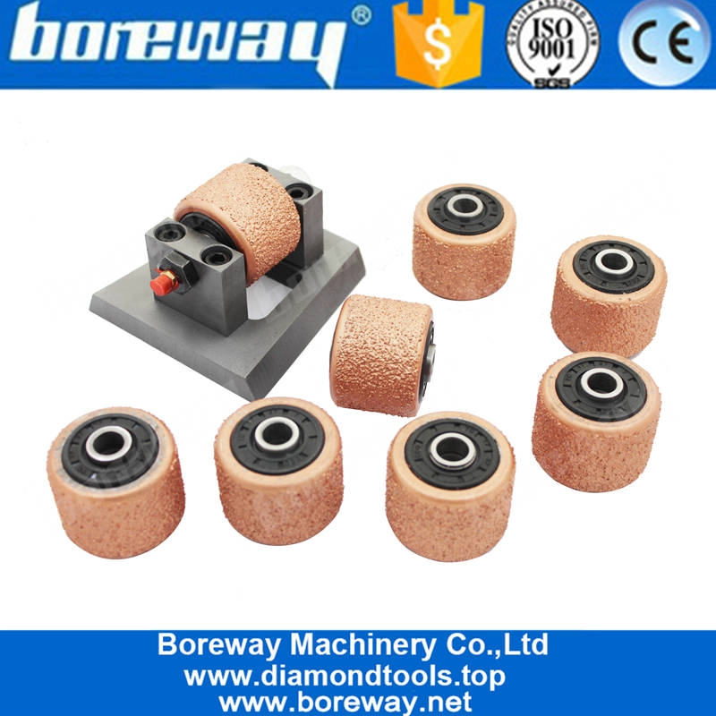 Horseshoe Type Vacuum Brazing Bush Hammer Roller With Base 08
