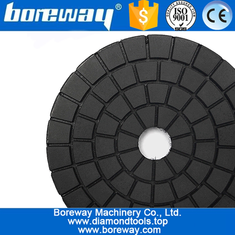 4Inch Black Type Diamond Buff Polishing Pad For Stone Marble Ceamic