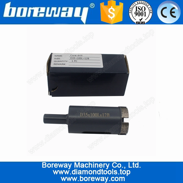 Diamond Core Bits With Shank For Stone D35*100L*12B