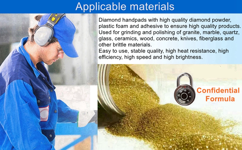 Diamond hand pads for grinding stone,concrete,ceramic,wooden board and knives