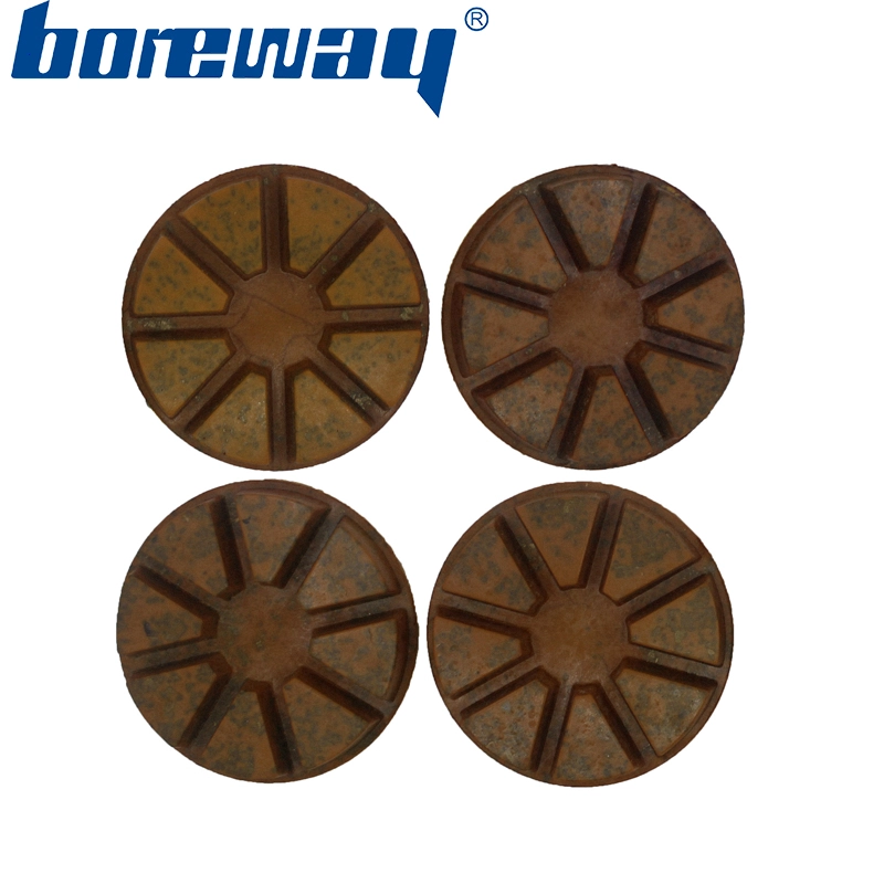 3inch 80mm 4 steps wet use diamond floor polishing pads with metal