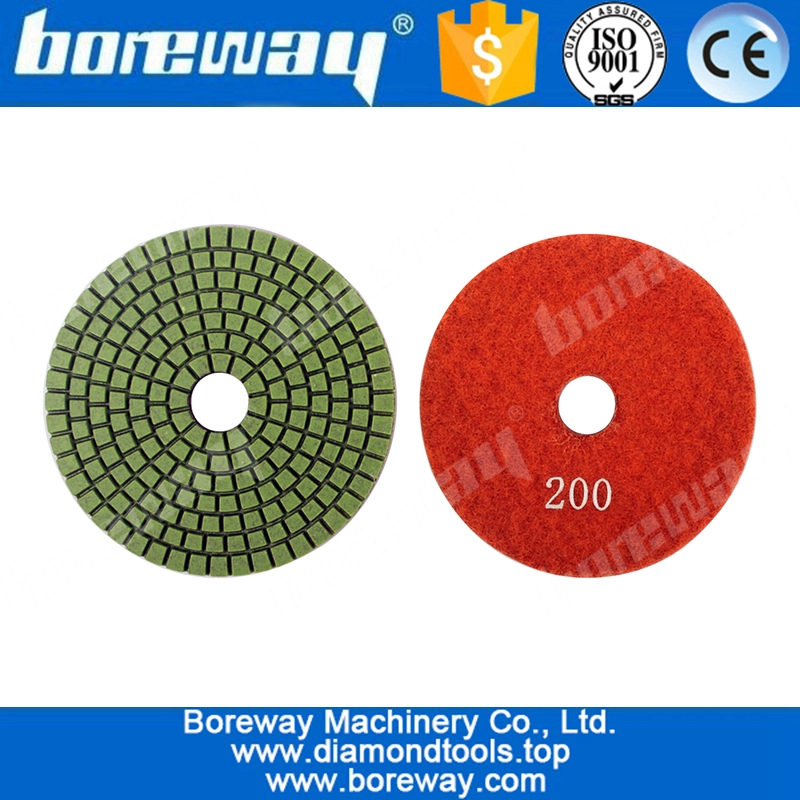 Stone Grinding Wet Polish 4inch Diamond Polishing Pads 
