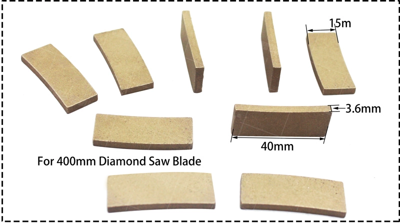 China 400mm Diamond Saw Blade Segment For Cutting Andesite In Indonesian Market 02