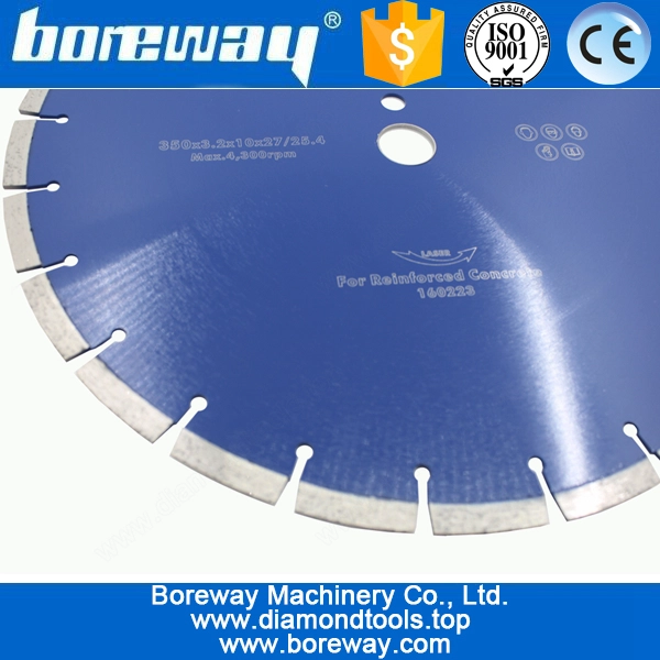 D350x3.2x10x27(25.4mm) Diamond Cutter Saw Blade For Reinforced Concrete