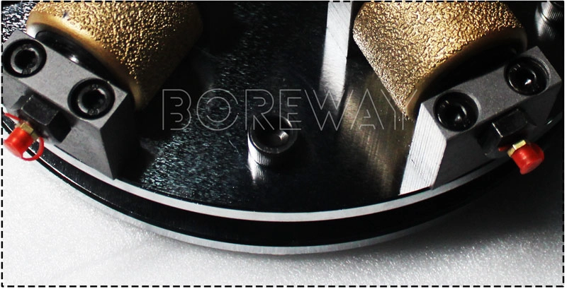 Double Layer Vacuum Brazing Rotary Bush Hammer Plate For Sandblasting Finish 4