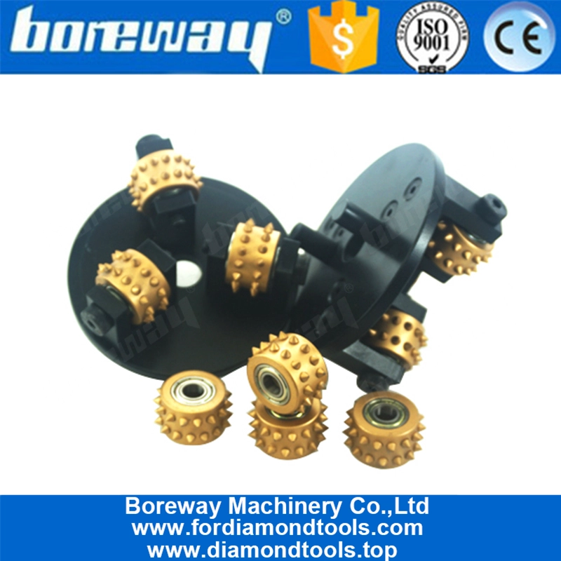 Bush Hammer Disc With 3 Rollers On Werkmaster