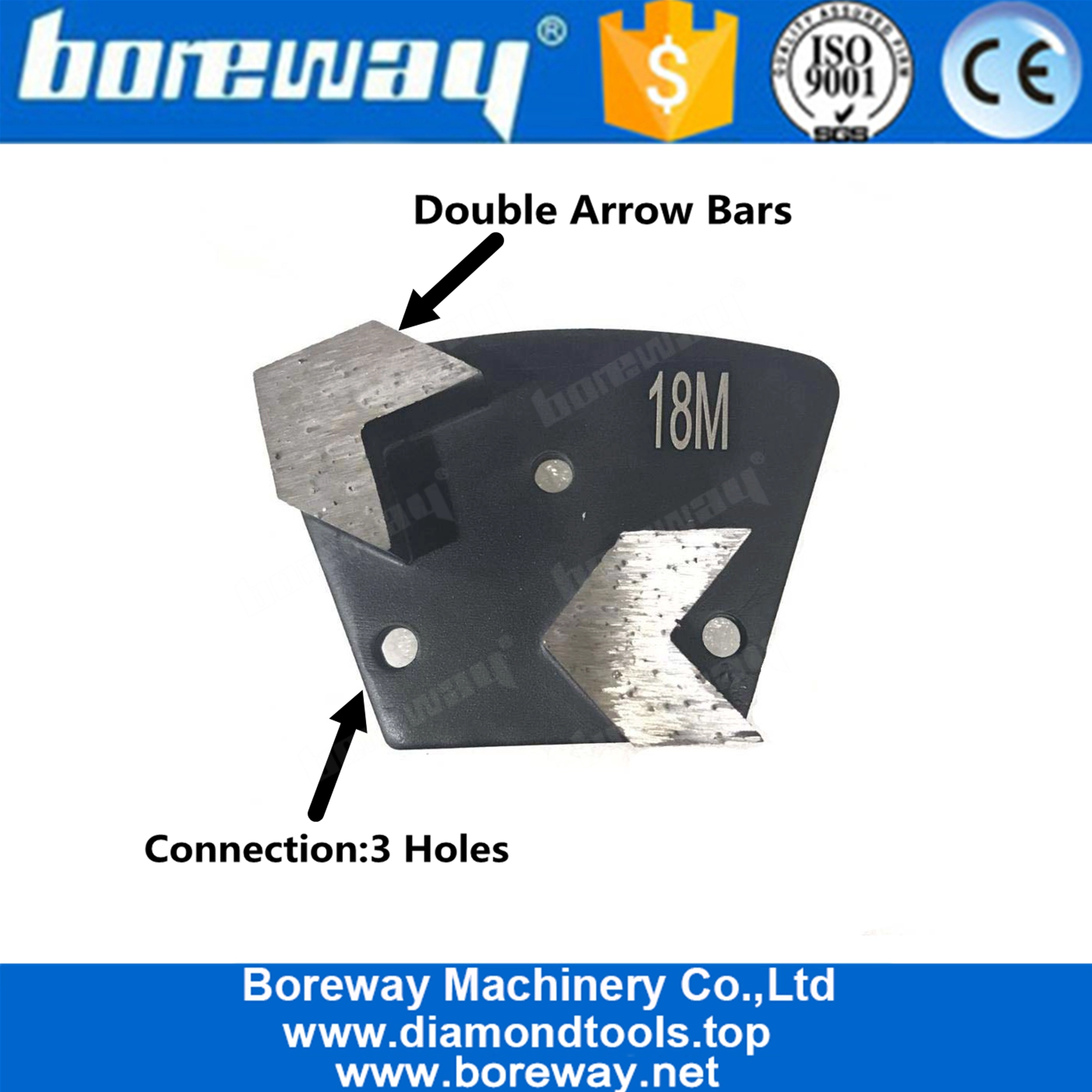 Trapezoid Arrow Bar Grinding Pad