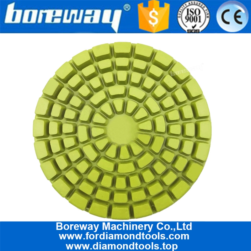 4inch thickened Diamond resin bond diamond floor polishing pads for granite marble 2