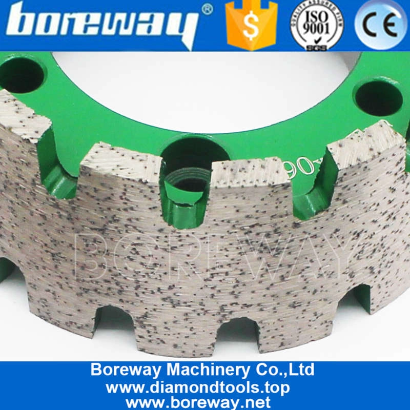 Boreway Factor Price 90mm Diamond Standard Stubbing Wheel For CNC Machine