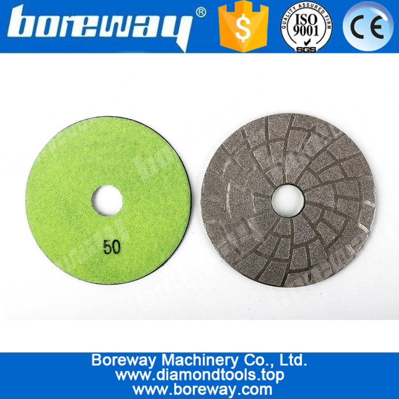 4inch Diamond Polish Pad Vacuum Brazing Polishing For Granite Concrete Marble 