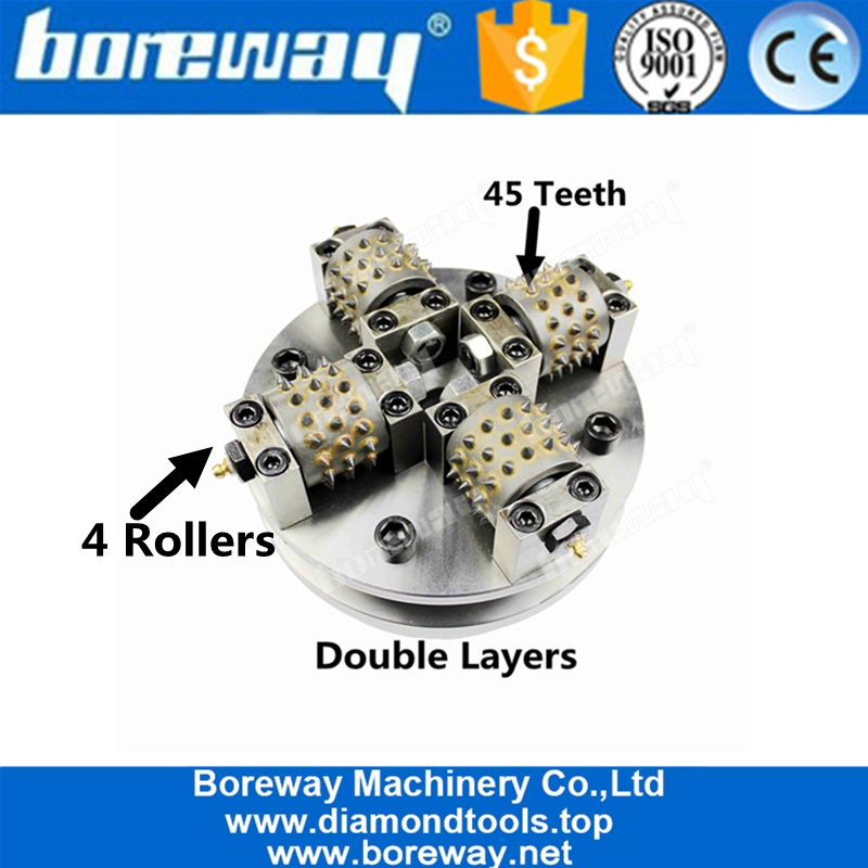 8 Inch Double Layers Bush Hammer Wheel