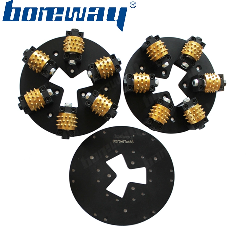 Boreway Superior Quality HTC 270MM 45S Teeth Diamond Litchi Surface Plate With 6 Roller Manufacturer