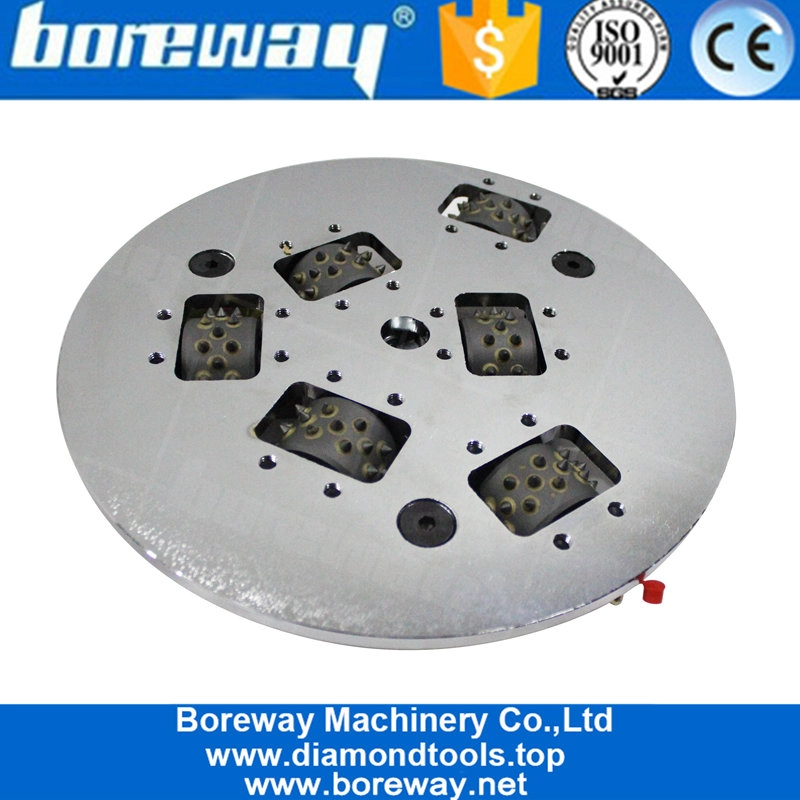 China Factory 300mm Sunken Single Layer Bush Hammer Plates with  6 Rollers 30 Teeth Segment