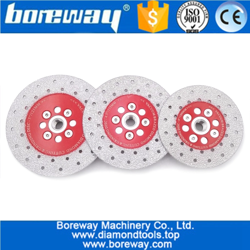 High quality Double Sided Vacuum Brazed diamond grinding cup wheel with M14 Thread