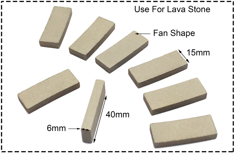 Diamond Cutting Lava Stone Segment For Hot Press Machine3