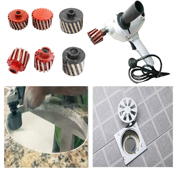 Factory Price Diamond Resin Filled Zero Tolerance Grinding Drum Wheel For Counter Top