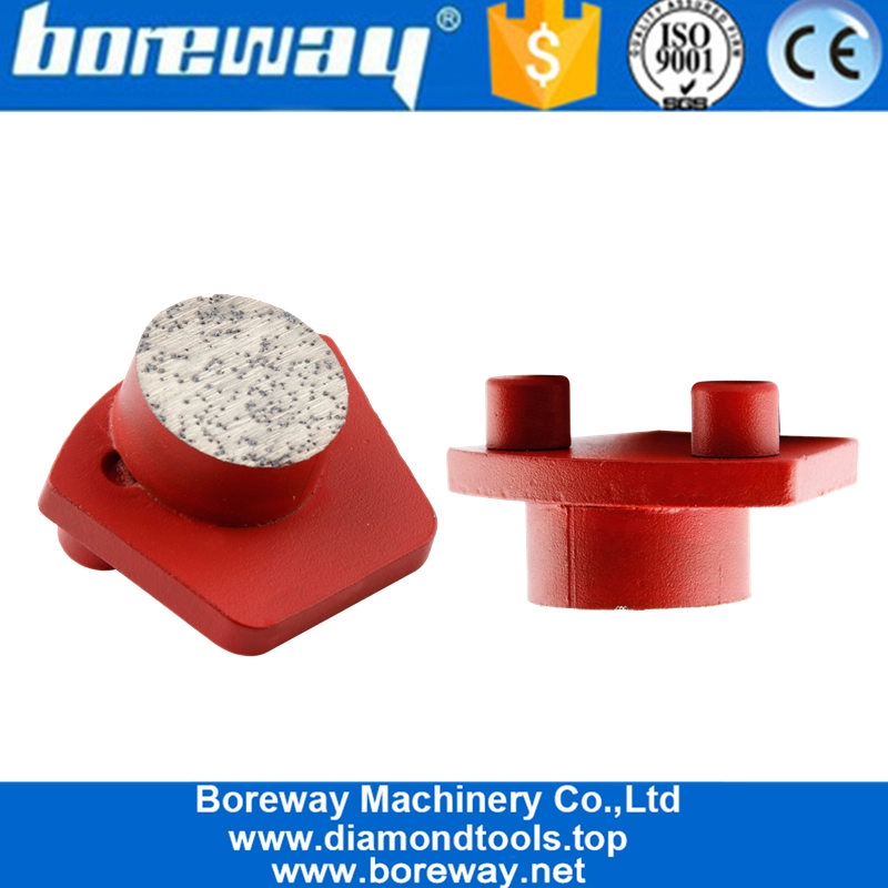 Single Round Segment Two Pins Floor Disc Metal Grinding Block For Werkmaster Floor Grinder