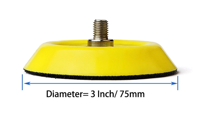 3 inch hook and loop plate backer 