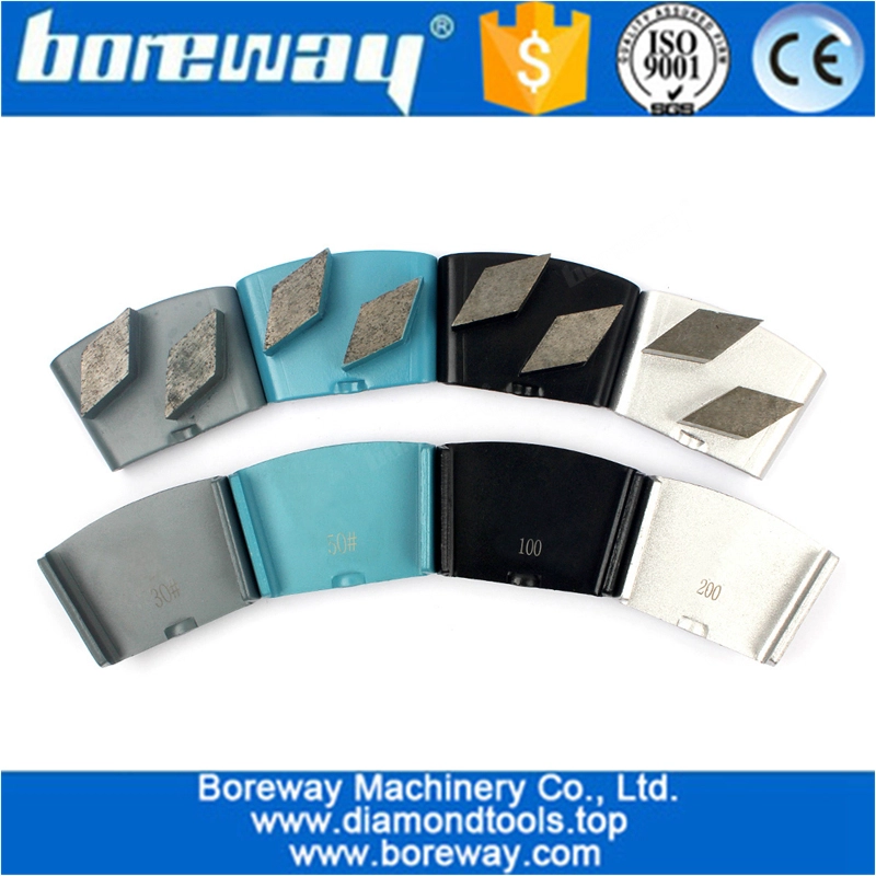 HTC Diamond Trapezoid  Grinding Disc Block Segment For Concrete Floor Coarse Polishing