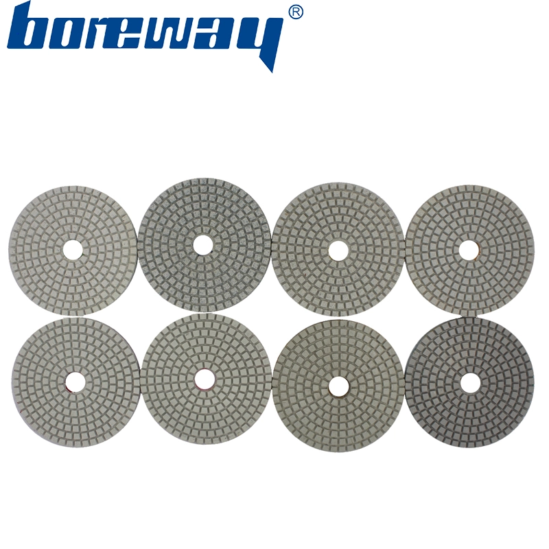 4inch 100mm 8 steps square type diamond polishing pads for stone ceramic concrete