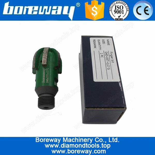 Segmented Ball Shape Finger Milling Cutter For Granite D4035T 