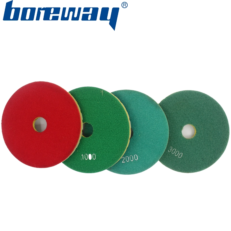 4inch 100mm 7 steps white sprial type foam polishing pads