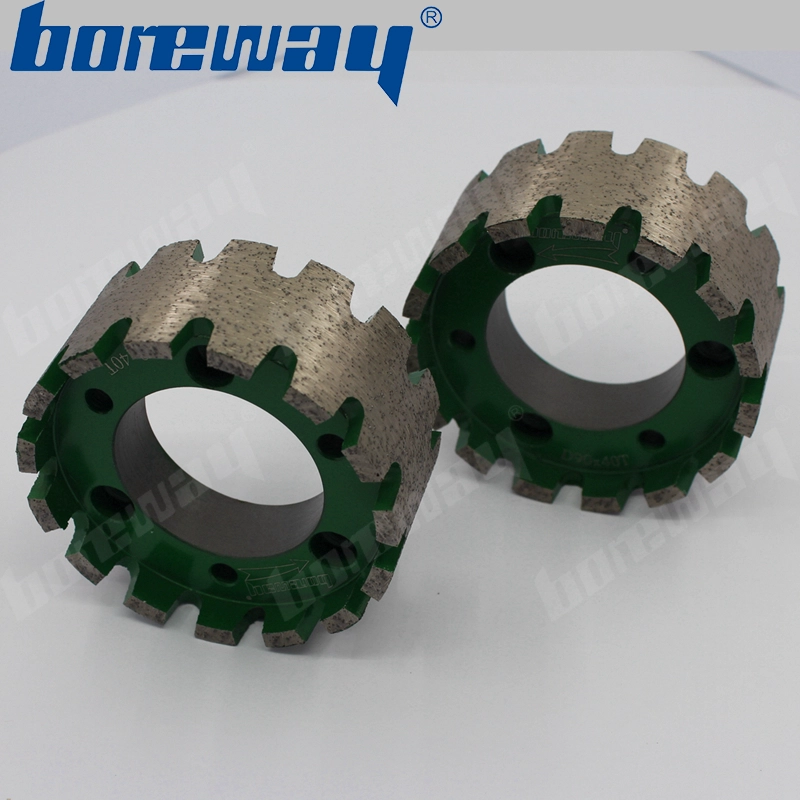 D90*40T*50H continious rim diamond stubbing wheel with adapter