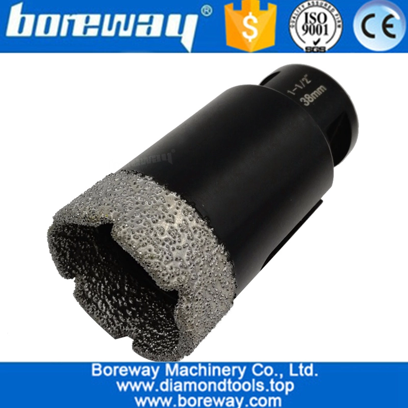 Dia.38mm Vacuum Brazed Diamond Core Drill Bits For Drilling porcelain granite marble Masonry