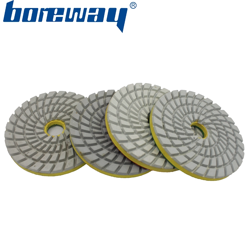 4inch 100mm 7 steps white sprial type foam polishing pads