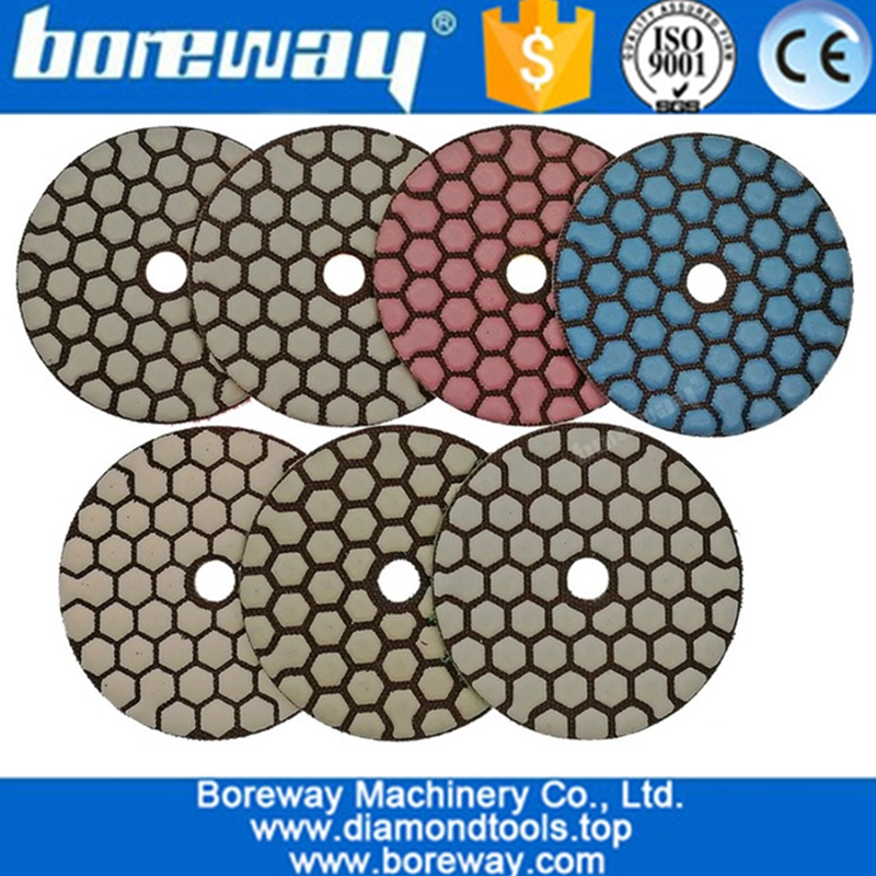 3inch Dry Diamond Polishing Pads 80mm Resin Bond Diamond Flexible Polishing Pads