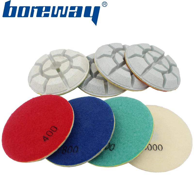 Wet use 8 steps diamond floor polishing pads