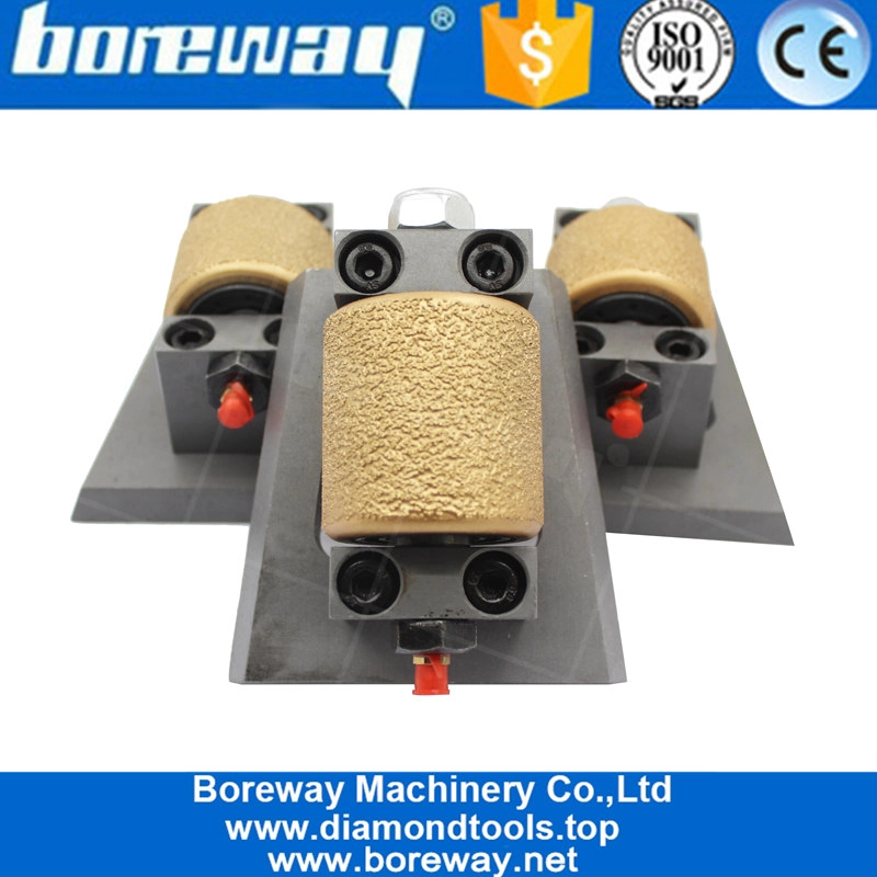 Vacuum Brazed Frankfurt Bush Hammer Grinding Roller For Concrete Finish 2