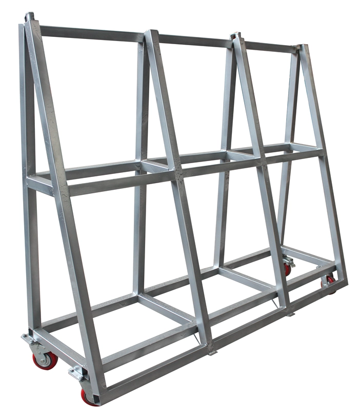 Finished or semi-finished stone slab transportation carts trolleys