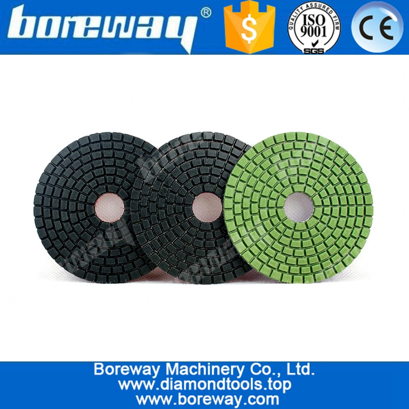 4 inch 3 step diamond polishing pad wet for granite concretes