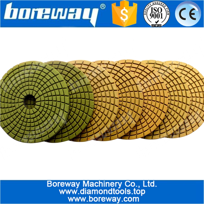 100mm Spiral Type Granite Polishing Pads For Angle Grinder 