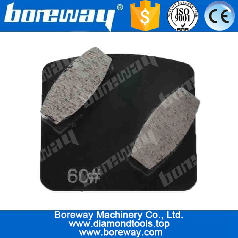 2 sixangle segment diamond grinding pads with external-plug for husqvarna grinding machines