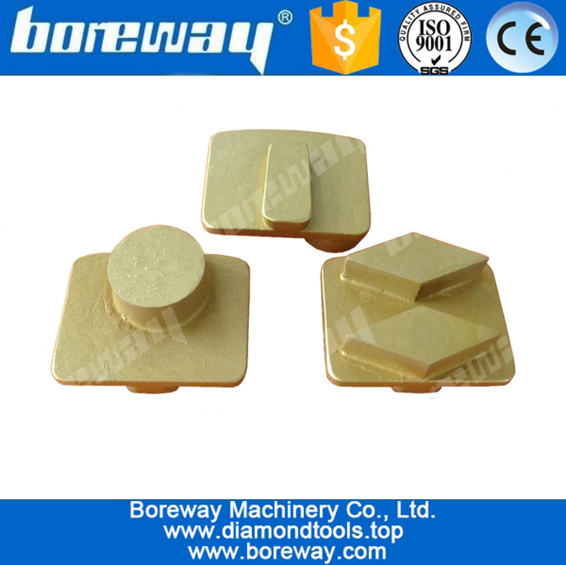 2 sixangle segment diamond grinding pads with external-plug for husqvarna grinding machines