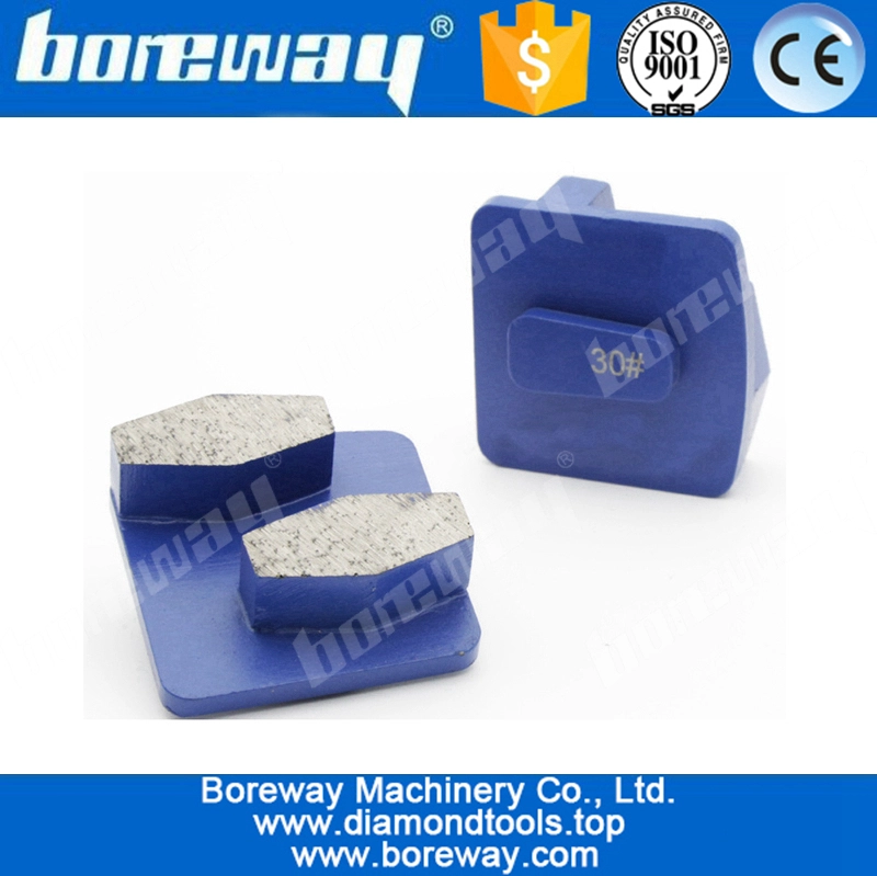 2 sixangle segment diamond gringding block with external-plug for scanmaskin floor grinder