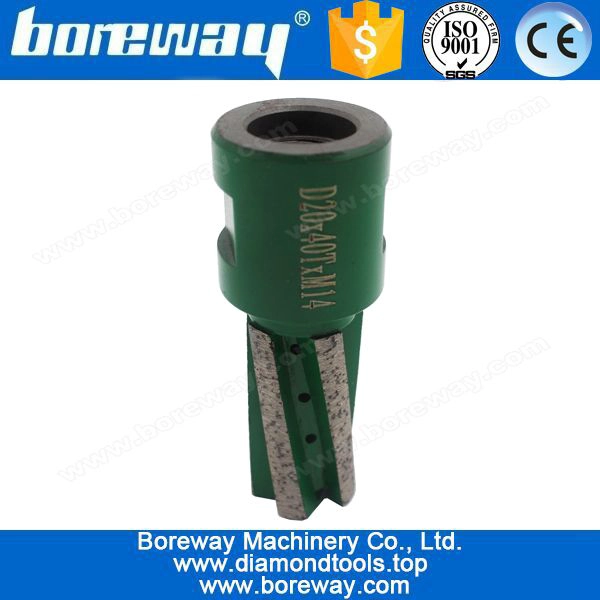 1-5 / 8 इंच एक्स 3/4 इंच गैस वेल्डेड महिला धागा - टेढ़ी खंड हाई स्पीड डायमंड फिंगर बिट