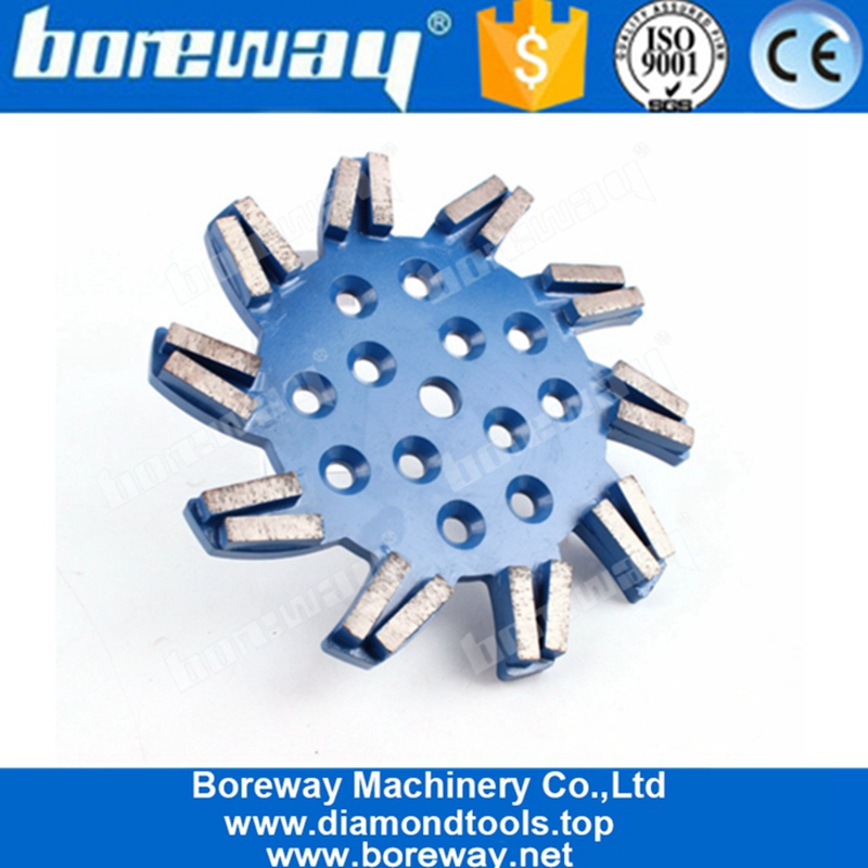 Disco abrasivo diamantato a 10 segmenti da 10 pollici in metallo per pavimenti in terrazzo in cemento