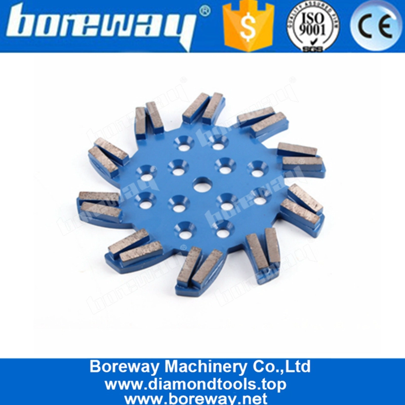 Disco abrasivo diamantato a 10 segmenti da 10 pollici in metallo per pavimenti in terrazzo in cemento