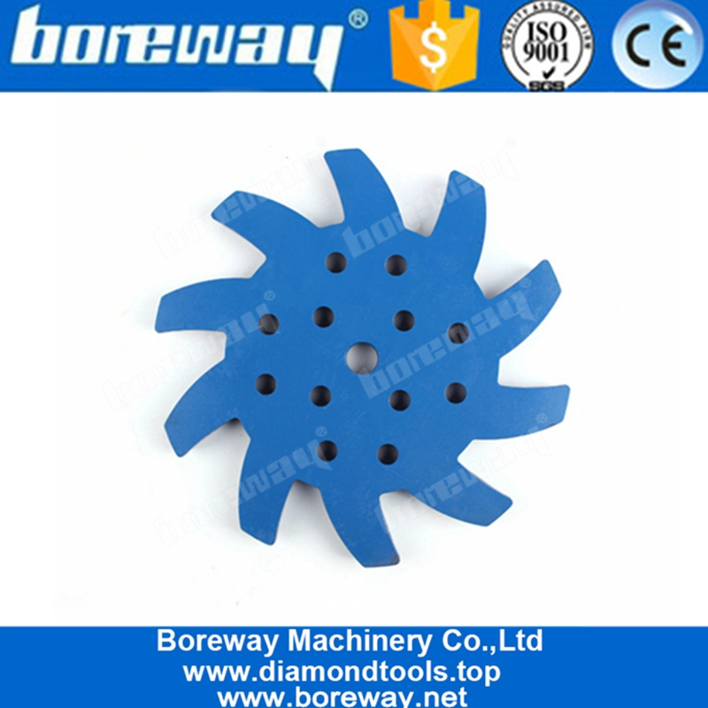 Disco abrasivo diamantato a 10 segmenti da 10 pollici in metallo per pavimenti in terrazzo in cemento