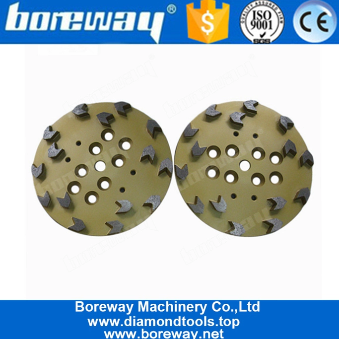 Disco abrasivo diamantato da 10 pollici da 250 mm con punte affilate a freccia per pavimenti in cemento