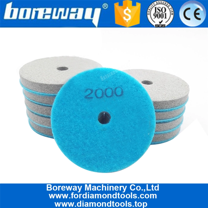 संगमरमर नरम पत्थर धैर्य 2000 # के लिए 100 मिमी स्पंज डायमंड पॉलिशिंग पैड
