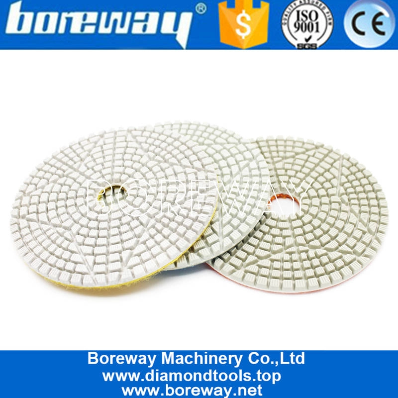 पत्थर आपूर्तिकर्ताओं या निर्माता के लिए 100 मिमी 3 कदम गीले उपयोग पॉलिशिंग पैड डिस्क