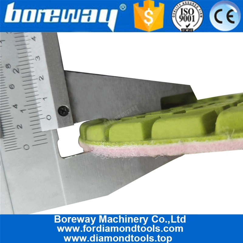 100 ملم # 800 الطابق تلميع منصات الإسفنج 4inch وسادات تلميع الأرضيات الراتنج راتنج الماس للرخام ملموسة