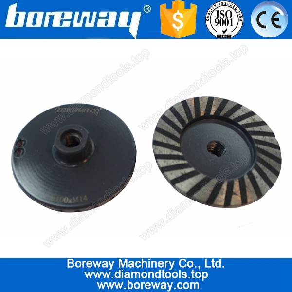 100mm Turbo Wave Cup Grinding for granite,stone diamond cup grinding wheel