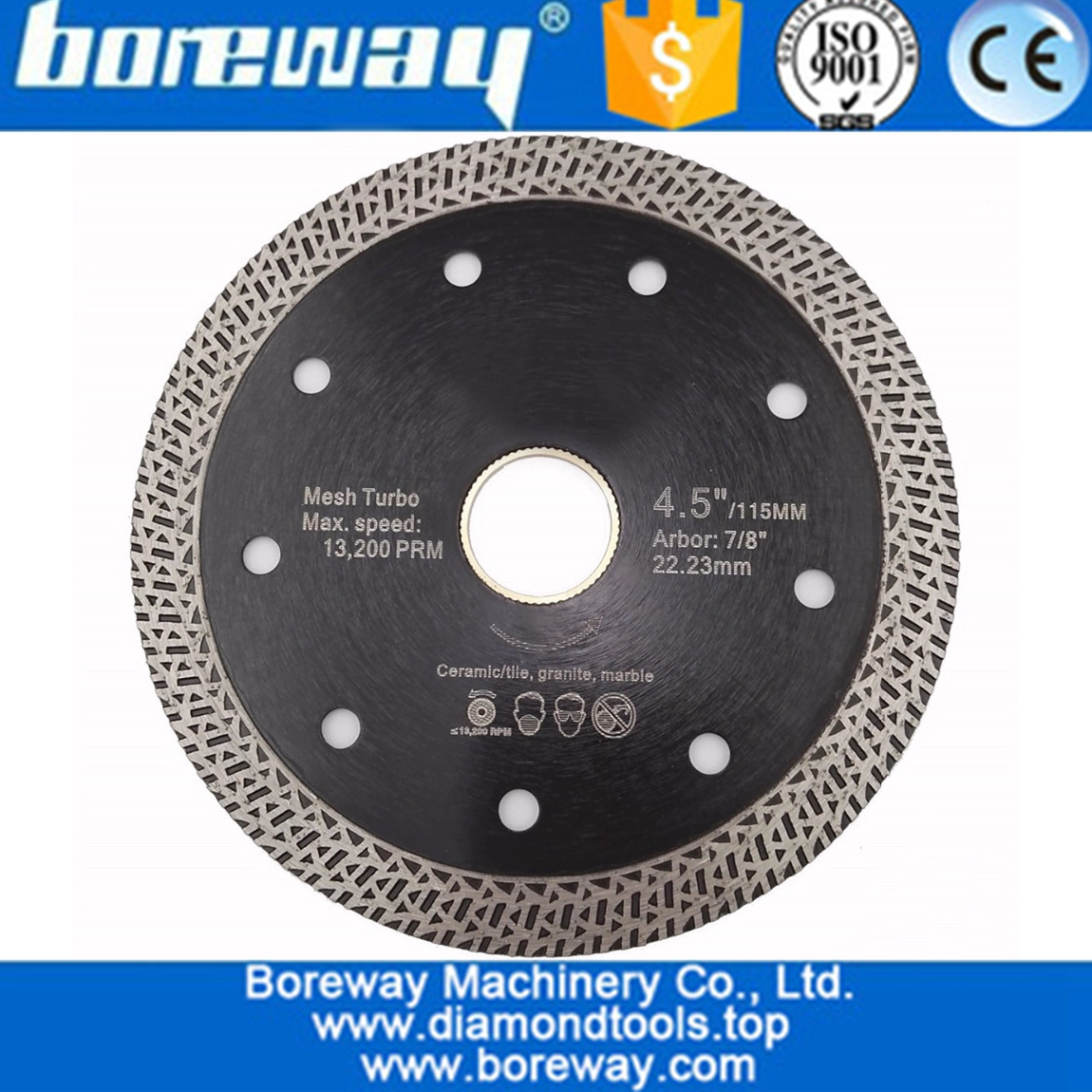 105MM 115MM 125MMホットプレス焼結メッシュターボダイヤモンドソーブレード硬質ダイヤモンドホイール切断ディスク中国サプライヤー