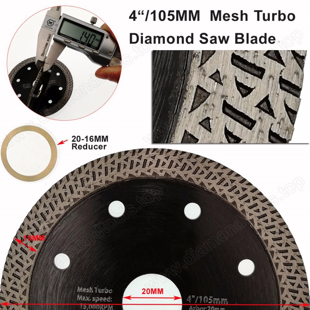 105MM 115MM 125MMホットプレス焼結メッシュターボダイヤモンドソーブレード硬質ダイヤモンドホイール切断ディスク中国サプライヤー