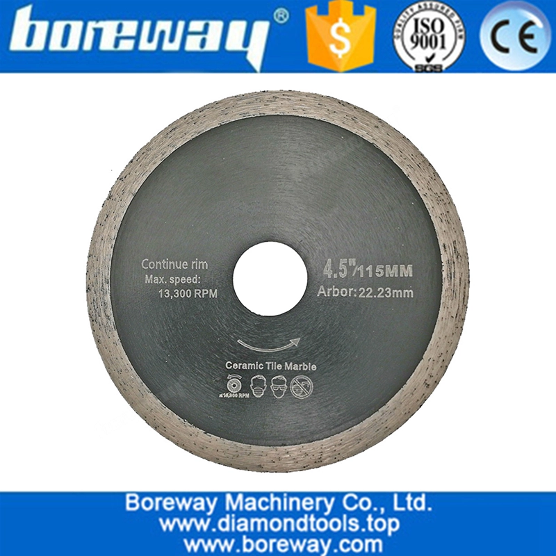 105mm or 115mm Hot pressed Thin Continuous Rim Diamond Cutting Disc for Ceramic tile porcelain tile from Diamond saw Blades